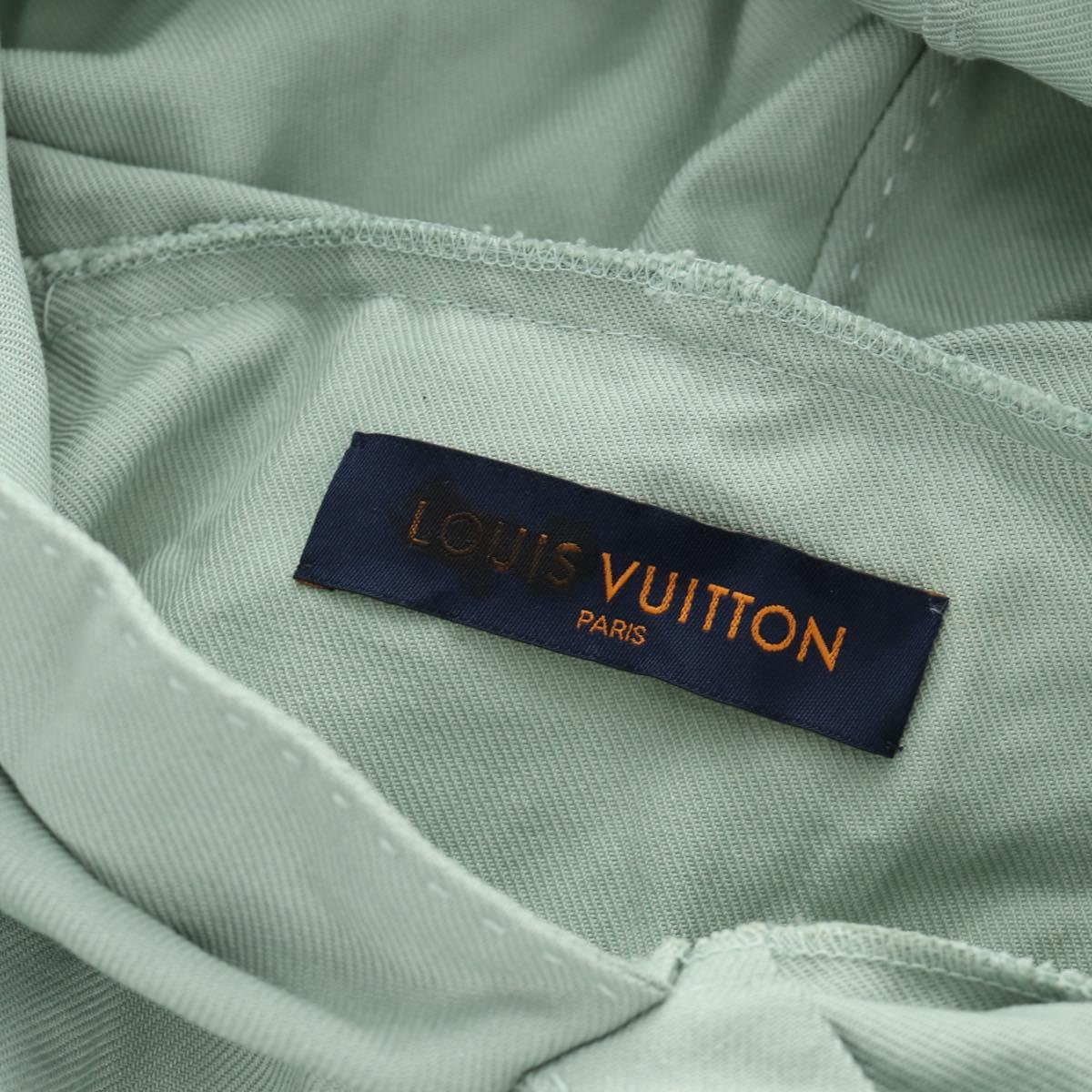 LOUIS VUITTON Hoody Cotton M Green LV Auth 182325SAM