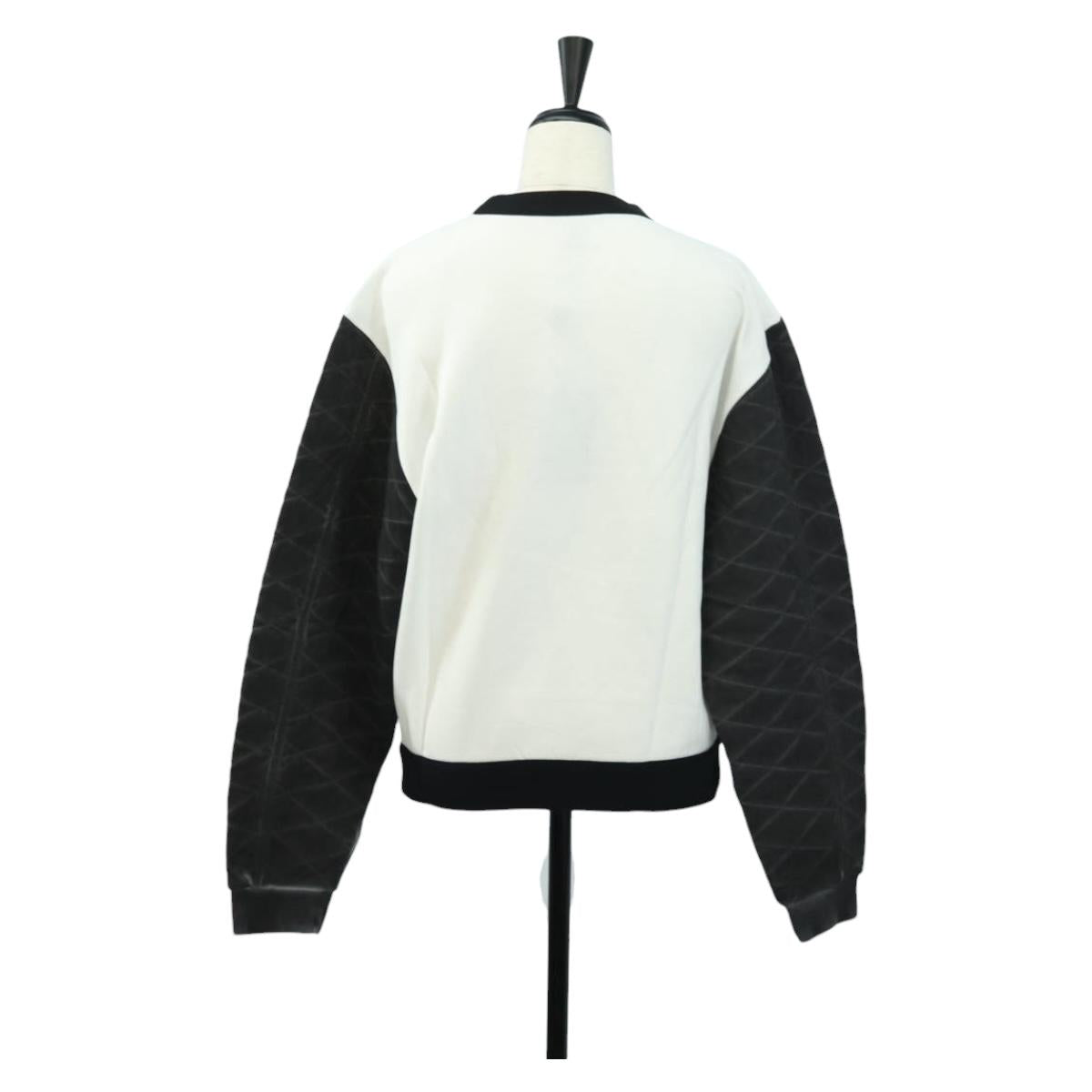 LOUIS VUITTON Crew Neck Sweatshirt Cotton XS White LV Auth 182327SM