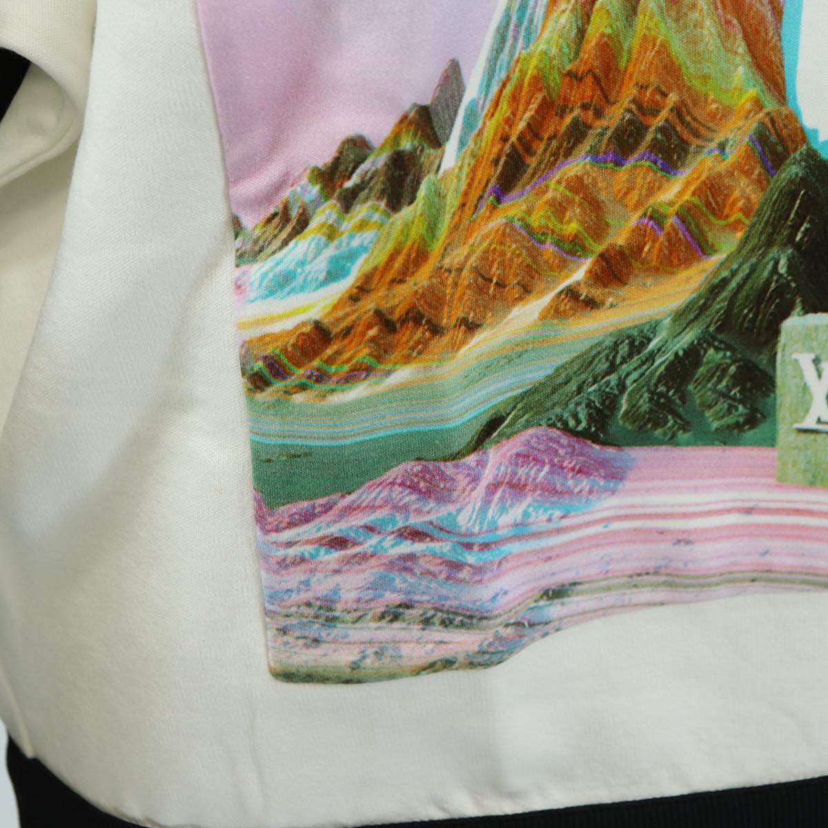 LOUIS VUITTON Crew Neck Sweatshirt Cotton XS White LV Auth 182327SM