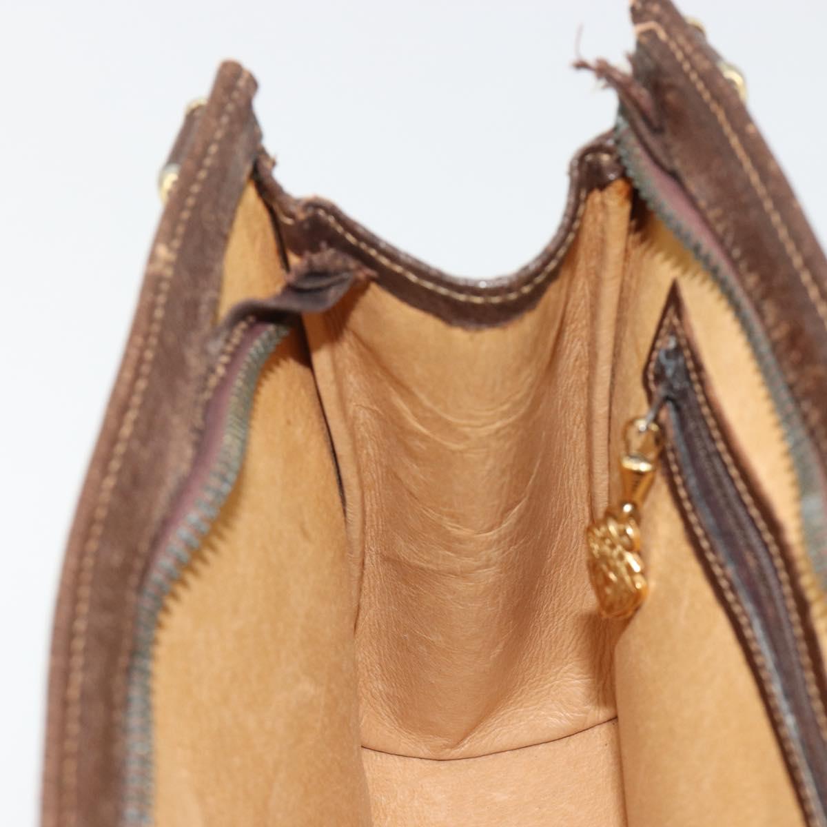 GUCCI GG Supreme Shoulder Bag PVC Beige Gold Auth 182353