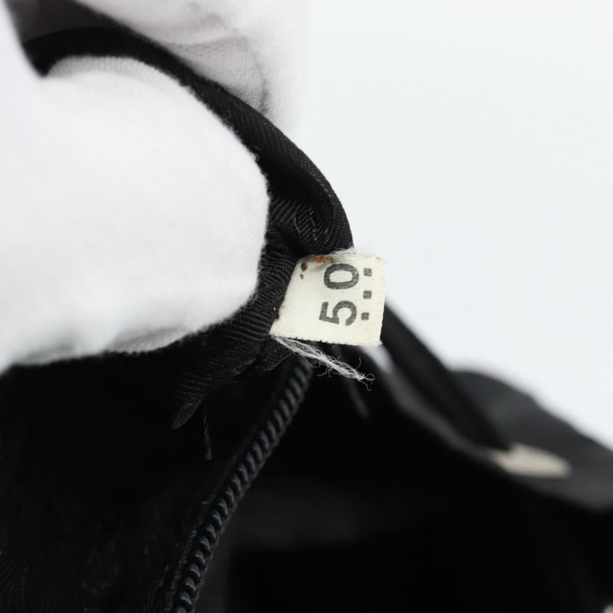 PRADA Backpack Nylon Black Silver Auth 182355