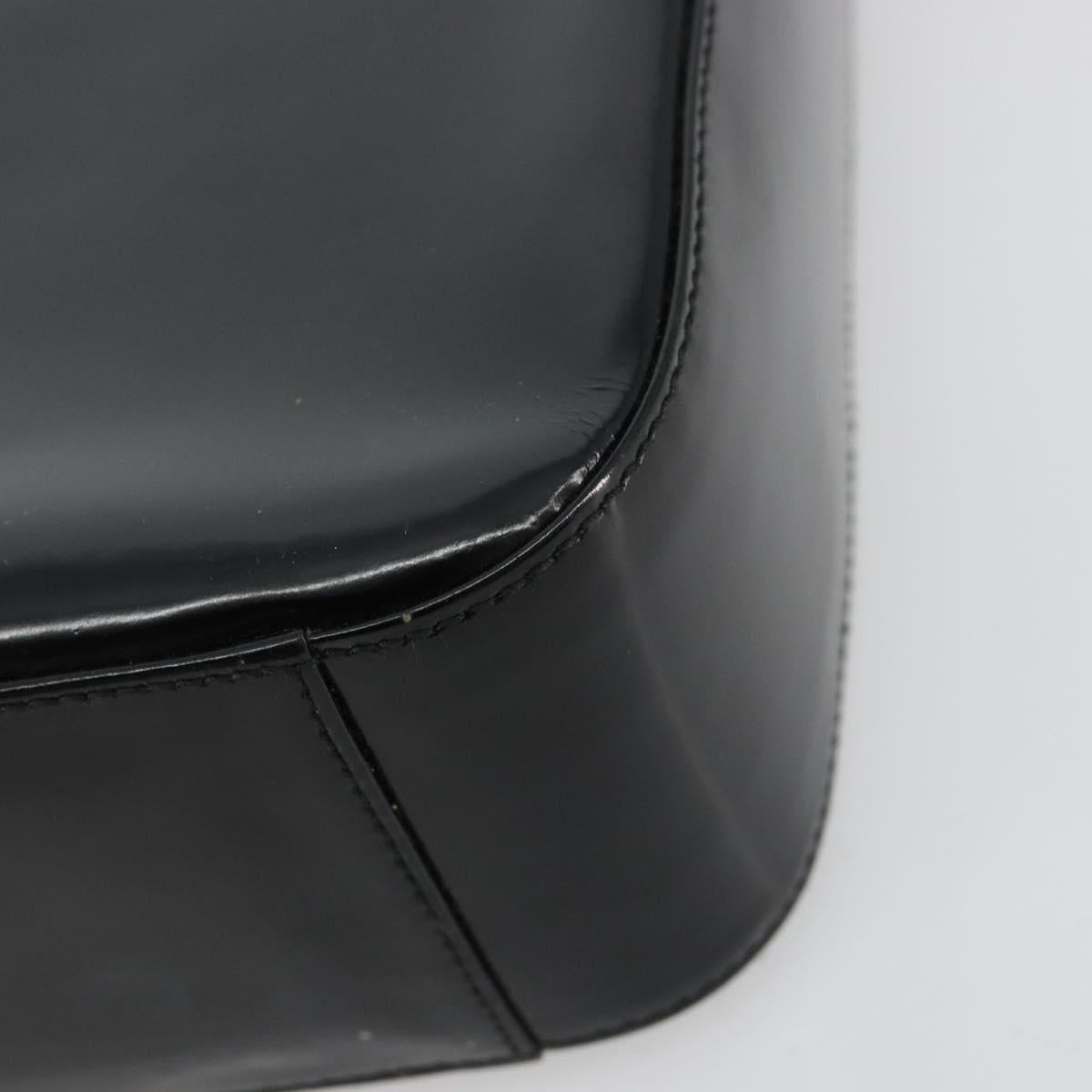 GUCCI Shoulder Bag Patent leather Black Silver 000 1013 0506 Auth 182360