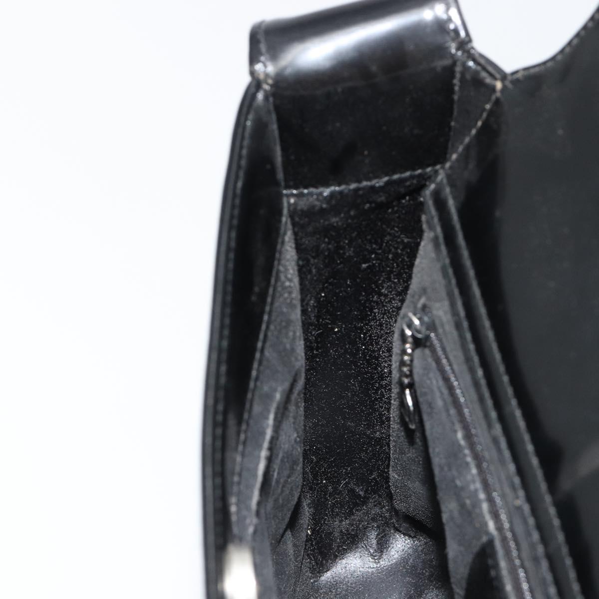 GUCCI Shoulder Bag Patent leather Black Silver 000 1013 0506 Auth 182360