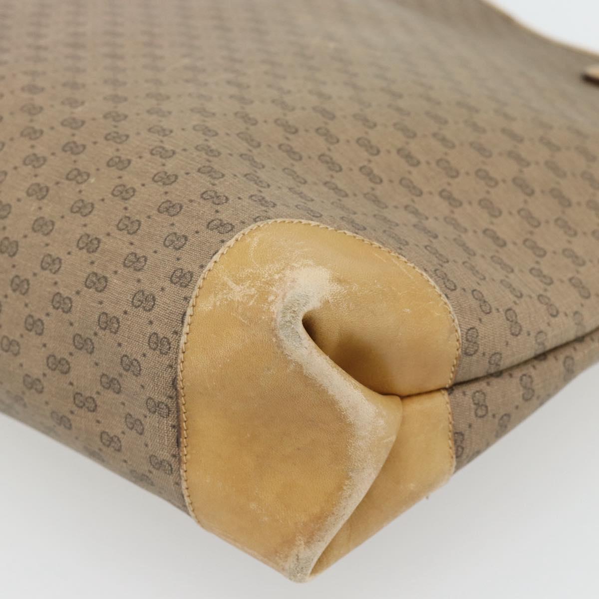 GUCCI Micro GG Supreme Web Sherry Line Bag PVC Beige 002 904 0223 Auth 182364