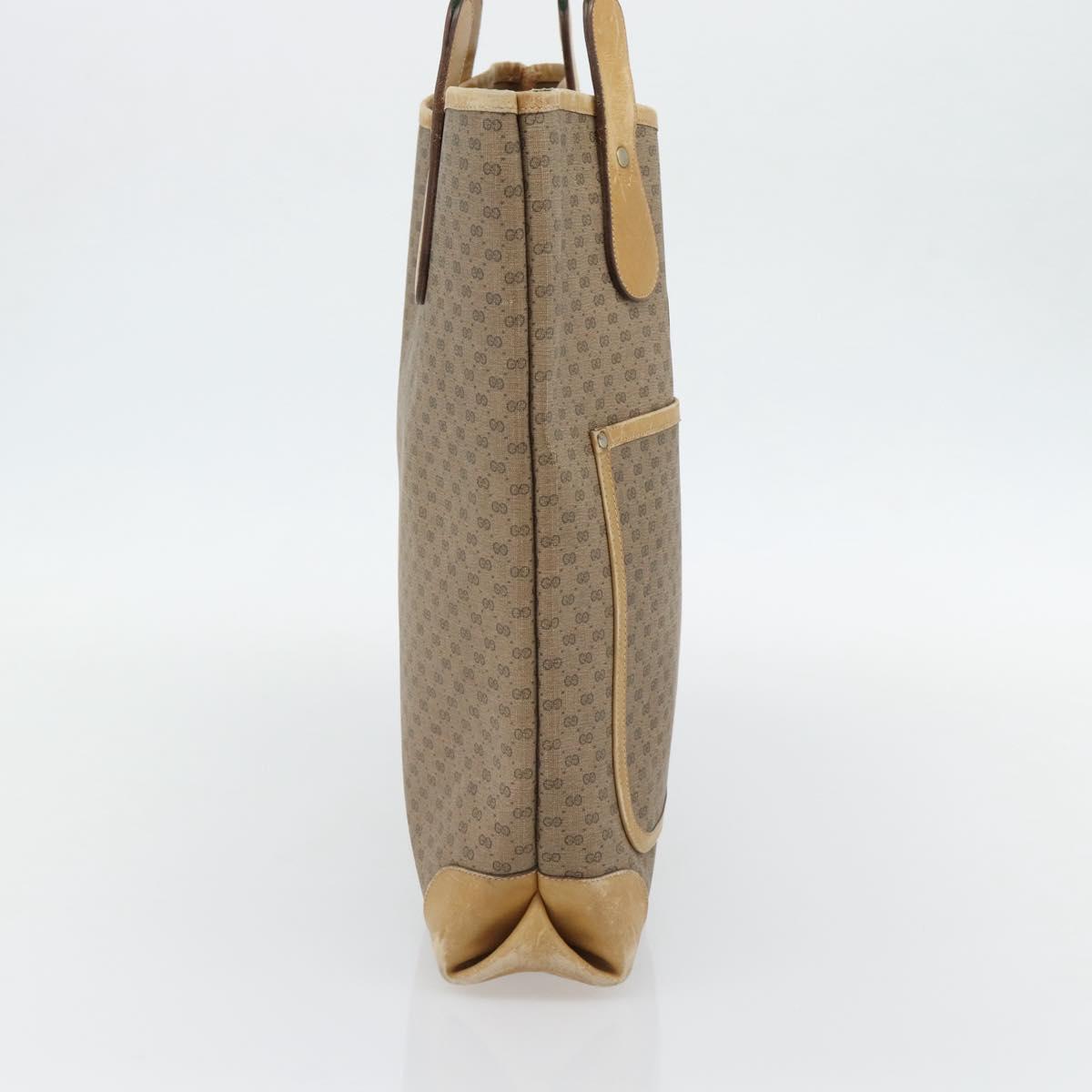GUCCI Micro GG Supreme Web Sherry Line Bag PVC Beige 002 904 0223 Auth 182364