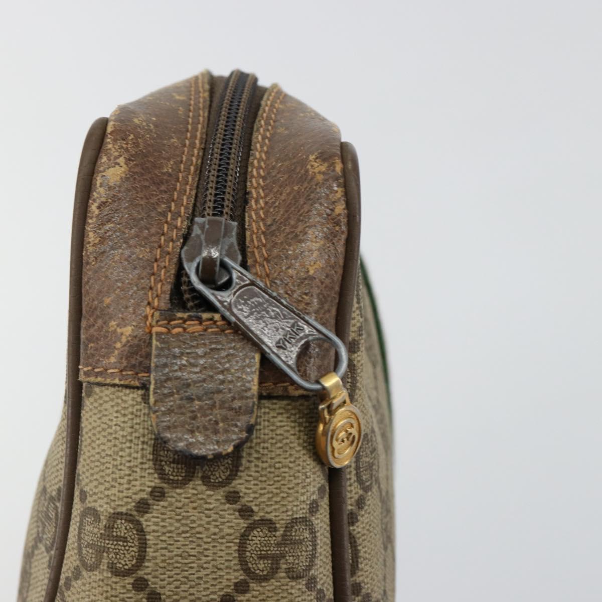 GUCCI GG Supreme Web Sherry Line Bag Beige Red Green 63 01 012 Auth 182367