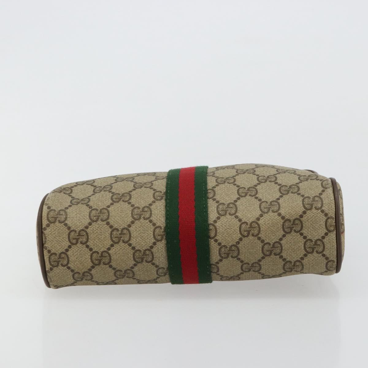 GUCCI GG Supreme Web Sherry Line Bag Beige Red Green 63 01 012 Auth 182367
