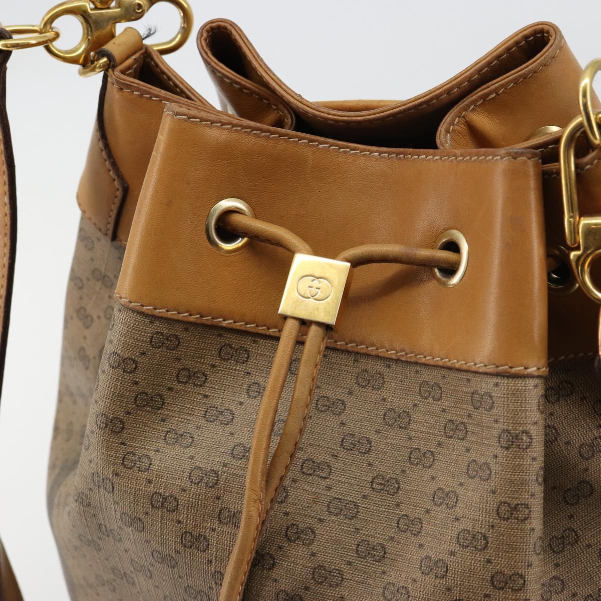 GUCCI Micro GG Supreme Web Sherry Line Bag PVC Beige 001 115 4793 Auth 182369