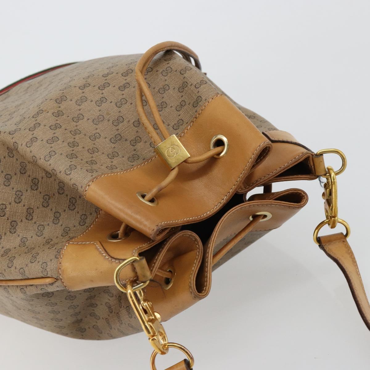 GUCCI Micro GG Supreme Web Sherry Line Bag PVC Beige 001 115 4793 Auth 182369