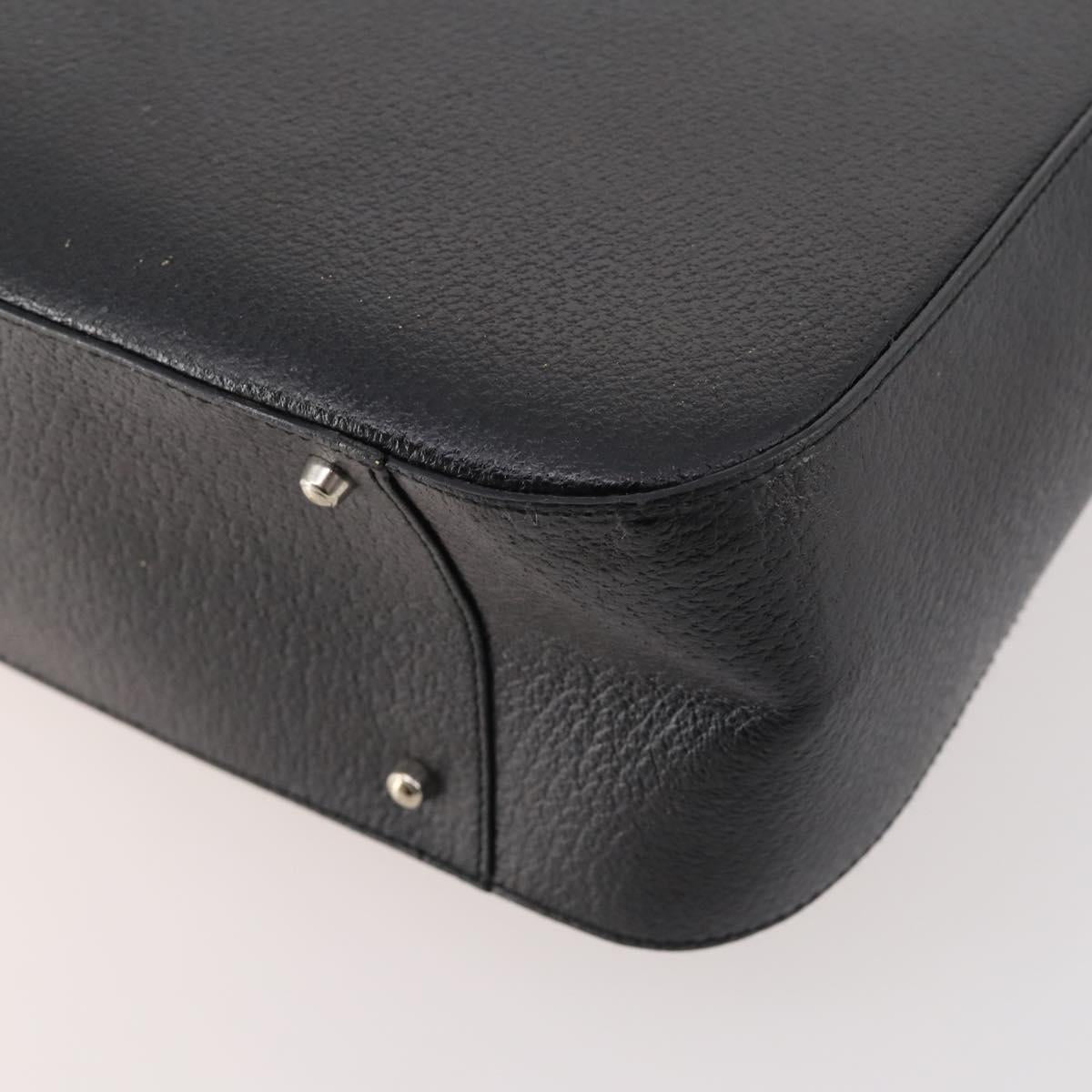 GUCCI Hand Bag Leather 2way Black Silver 000 2058 0307 5 Auth 182370