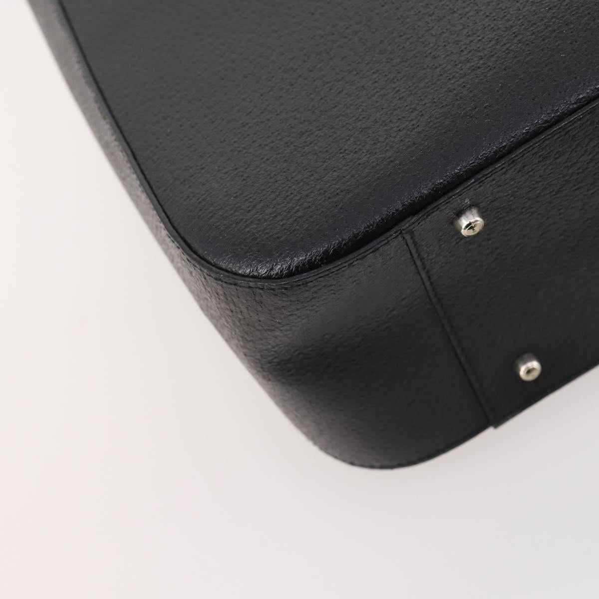 GUCCI Hand Bag Leather 2way Black Silver 000 2058 0307 5 Auth 182370