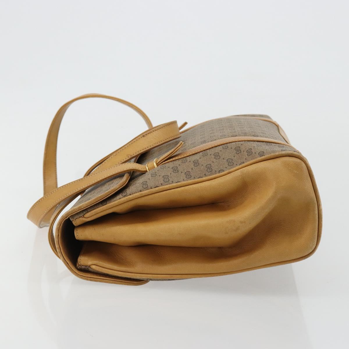 GUCCI Micro GG Supreme Hand Bag PVC Beige Gold 000 46 4857 Auth 182375
