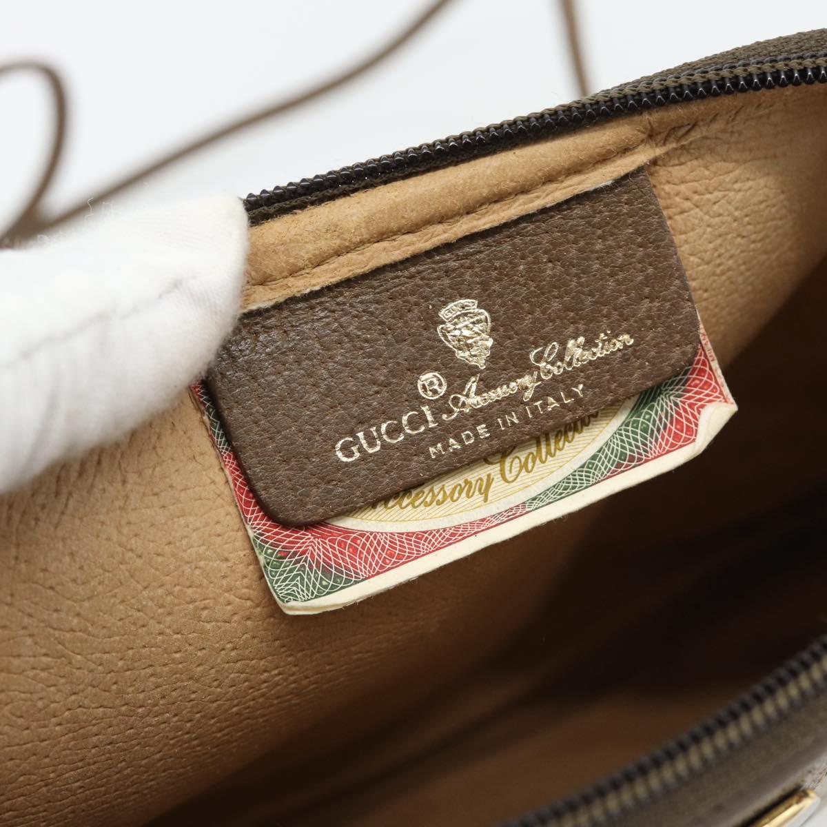 GUCCI GG Supreme Shoulder Bag PVC Beige Gold 97 02 068 Auth 182376