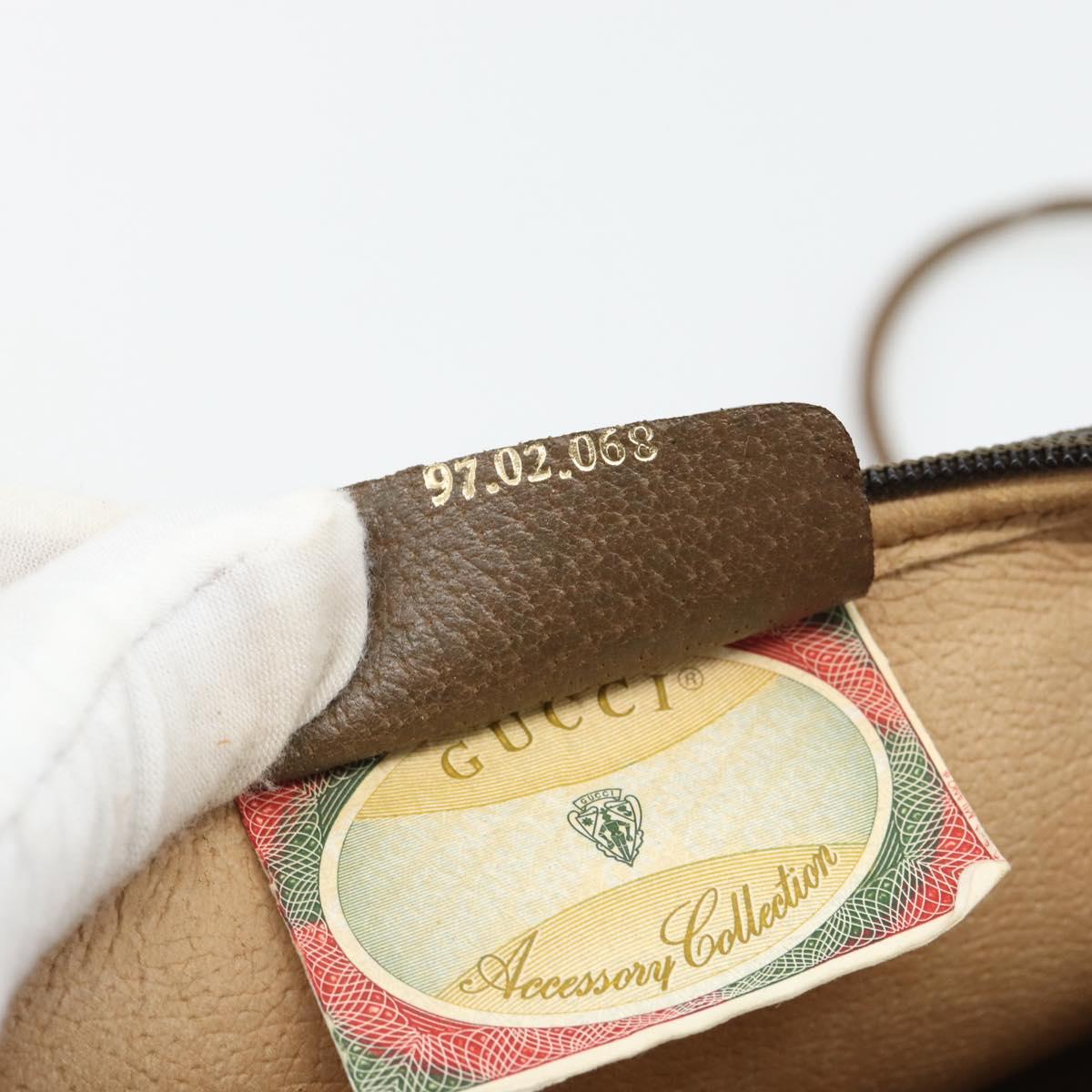 GUCCI GG Supreme Shoulder Bag PVC Beige Gold 97 02 068 Auth 182376