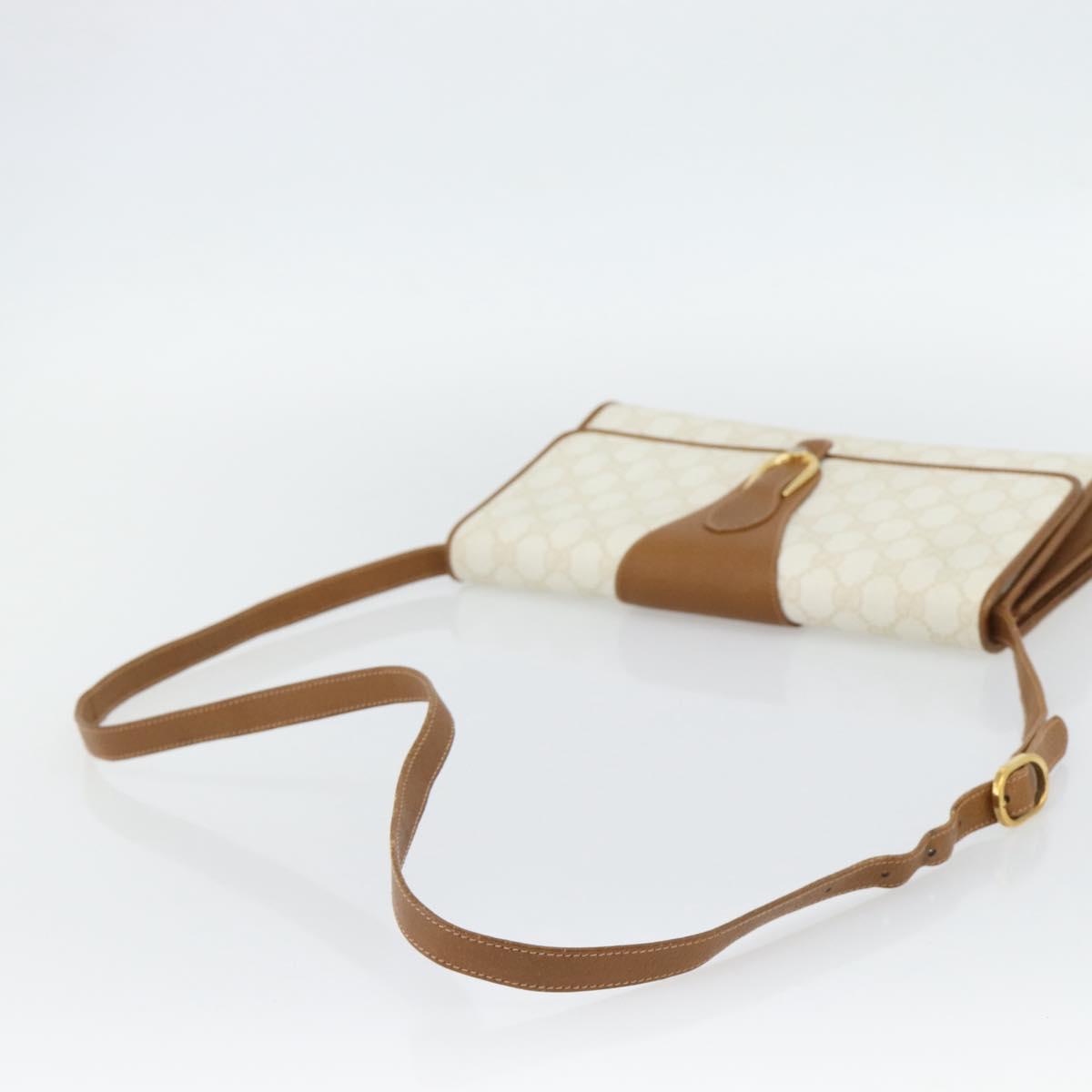 GUCCI GG Supreme Shoulder Bag PVC White Gold 904 02 050 Auth 182377