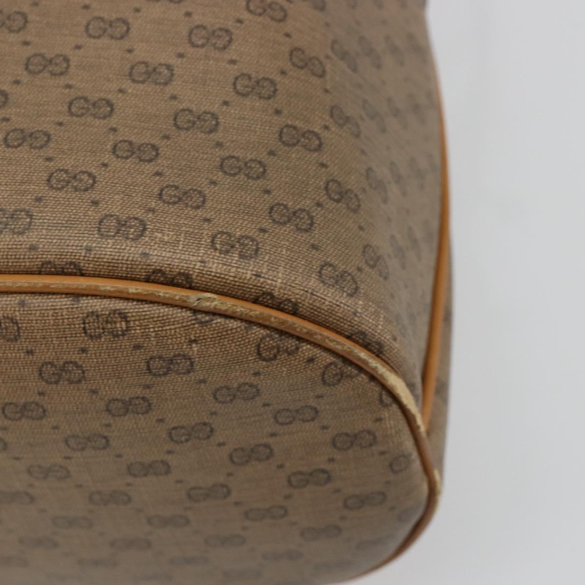 GUCCI Micro GG Supreme Shoulder Bag PVC Beige Gold 001 904 0791 Auth 182379