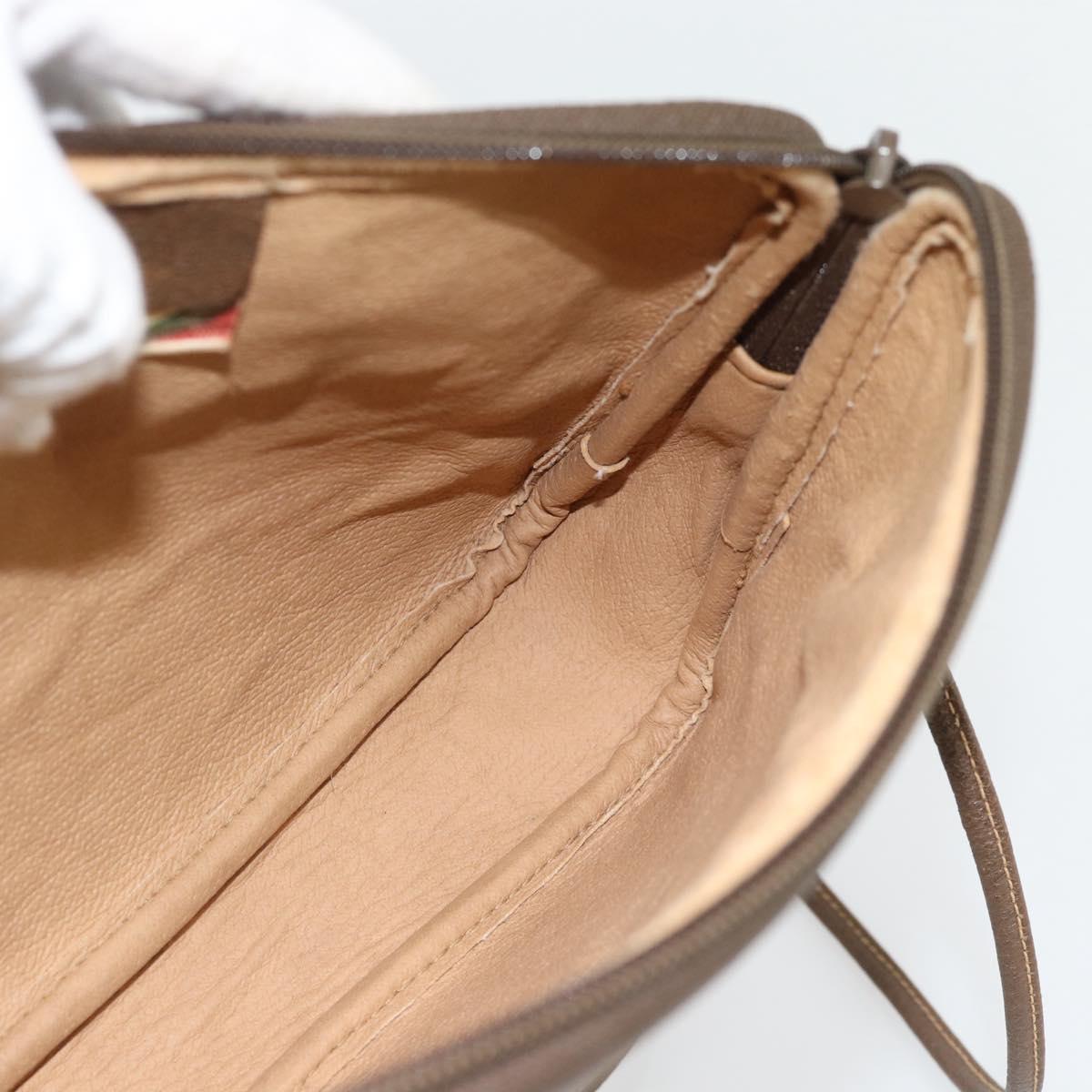 GUCCI GG Supreme Shoulder Bag PVC Beige Gold 97 02 068 Auth 182397