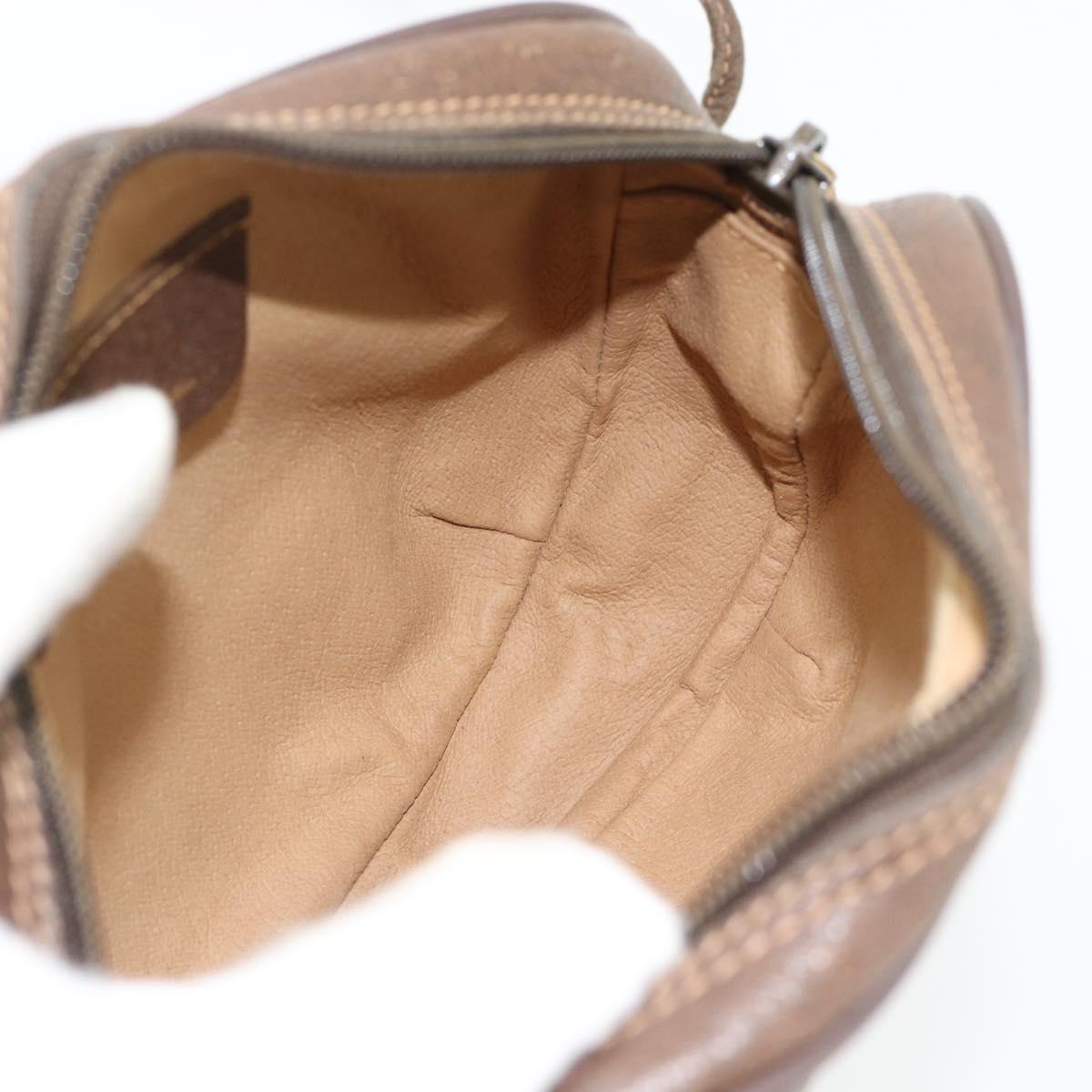 GUCCI GG Supreme Web Sherry Line Bag PVC Beige Gold 156 02 066 Auth 182402