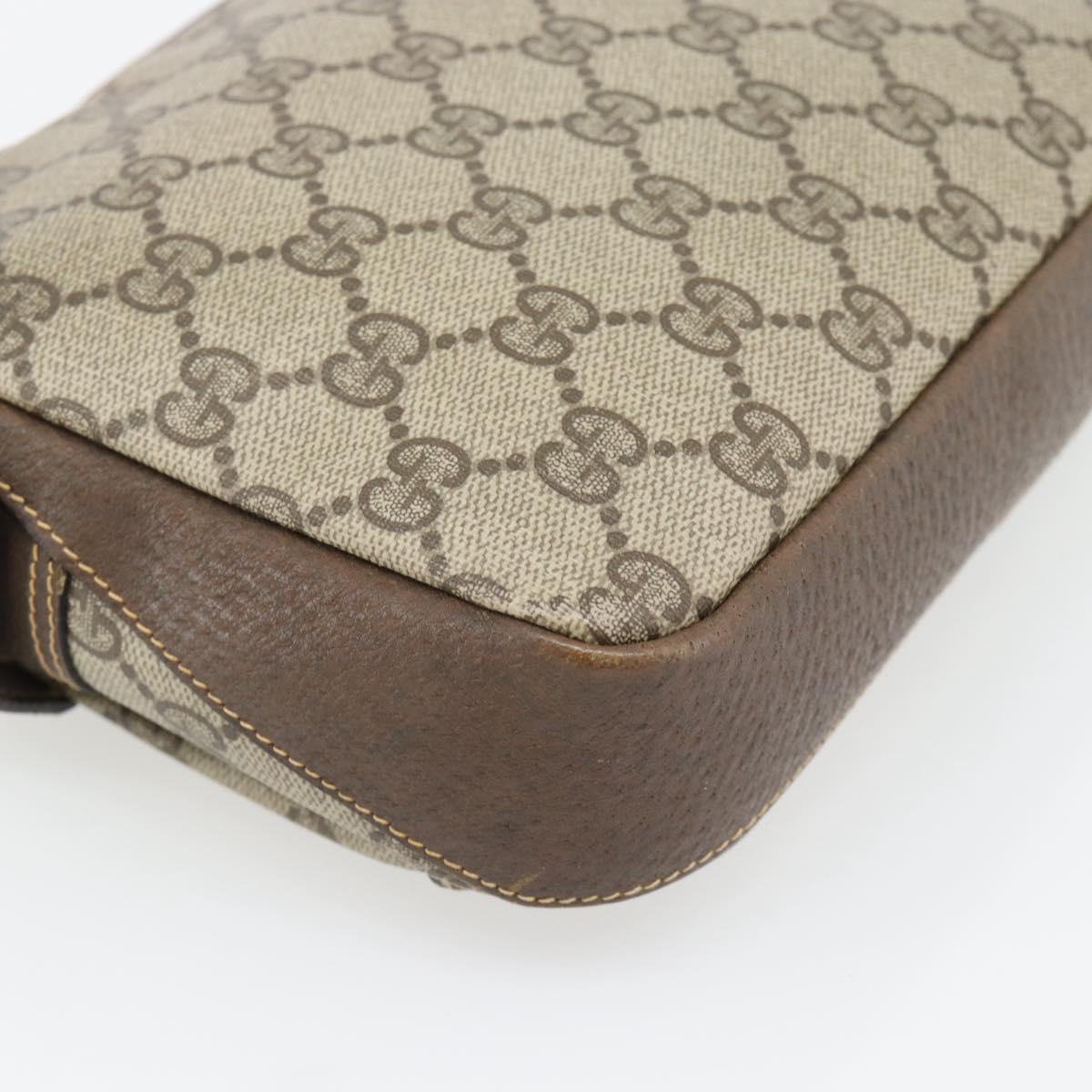 GUCCI GG Supreme Shoulder Bag PVC Beige Gold 007 90 0017 Auth 182403
