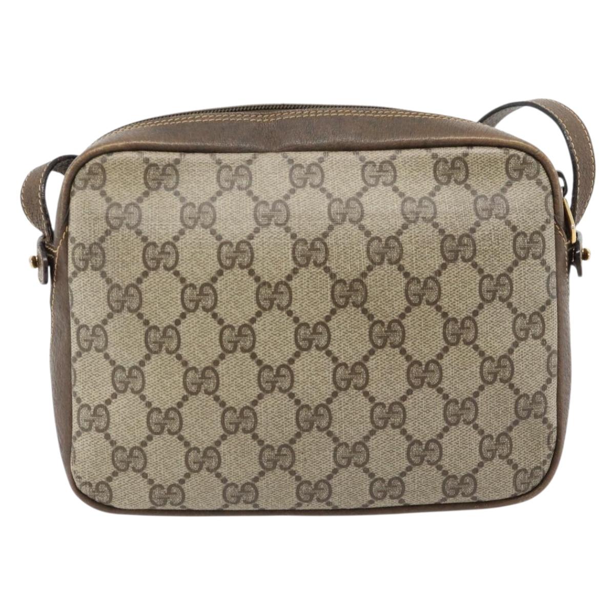 GUCCI GG Supreme Shoulder Bag PVC Beige Gold 007 90 0017 Auth 182403