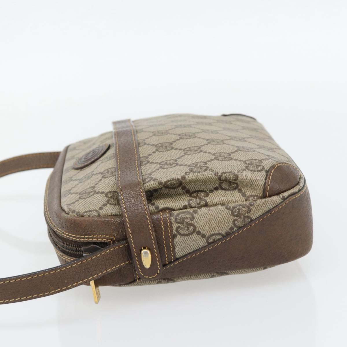 GUCCI GG Supreme Shoulder Bag PVC Beige Gold 007 90 0017 Auth 182403