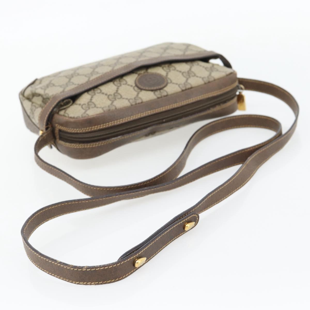 GUCCI GG Supreme Shoulder Bag PVC Beige Gold 007 90 0017 Auth 182403