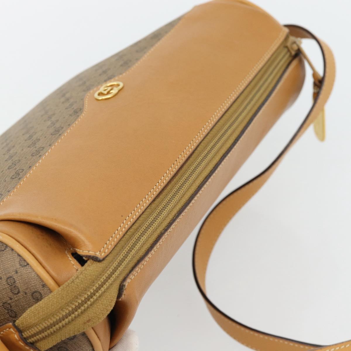 GUCCI Micro GG Supreme Shoulder Bag PVC Beige Gold 001 115 4001 Auth 182404