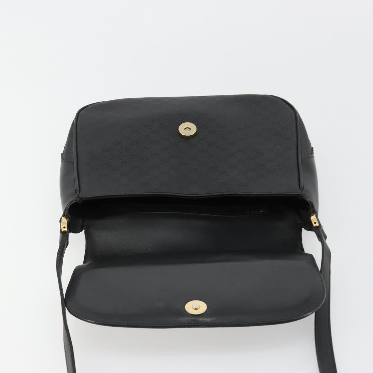 GUCCI Micro GG Supreme Web Sherry Line Bag PVC Black 001 115 0914 Auth 182409