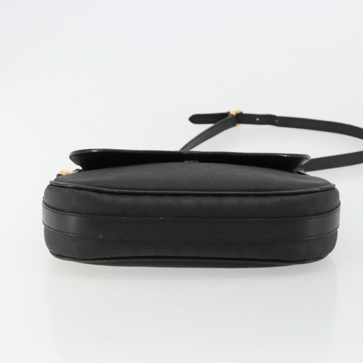 GUCCI Micro GG Supreme Web Sherry Line Bag PVC Black 001 115 0914 Auth 182409