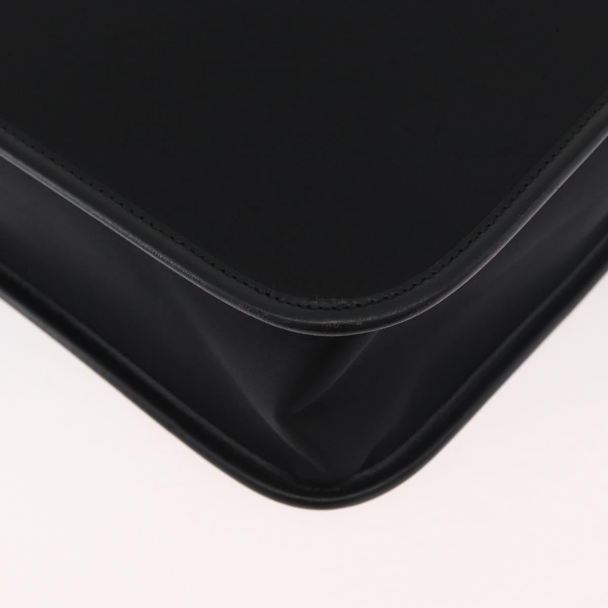 BURBERRY Business Bag Nylon 2way Black Silver Auth 182417
