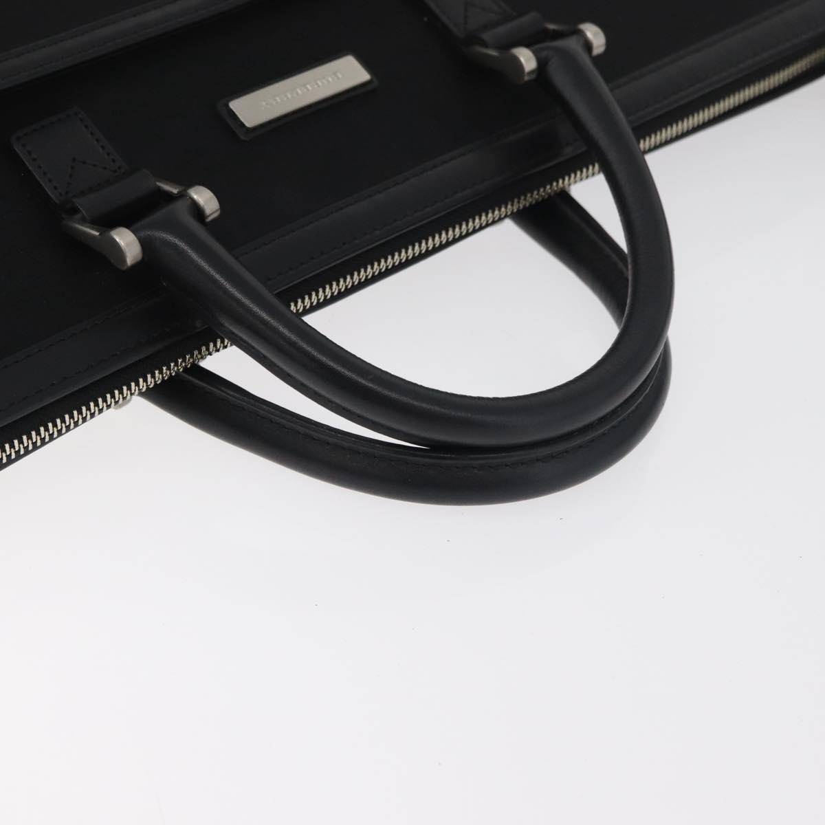 BURBERRY Business Bag Nylon 2way Black Silver Auth 182417