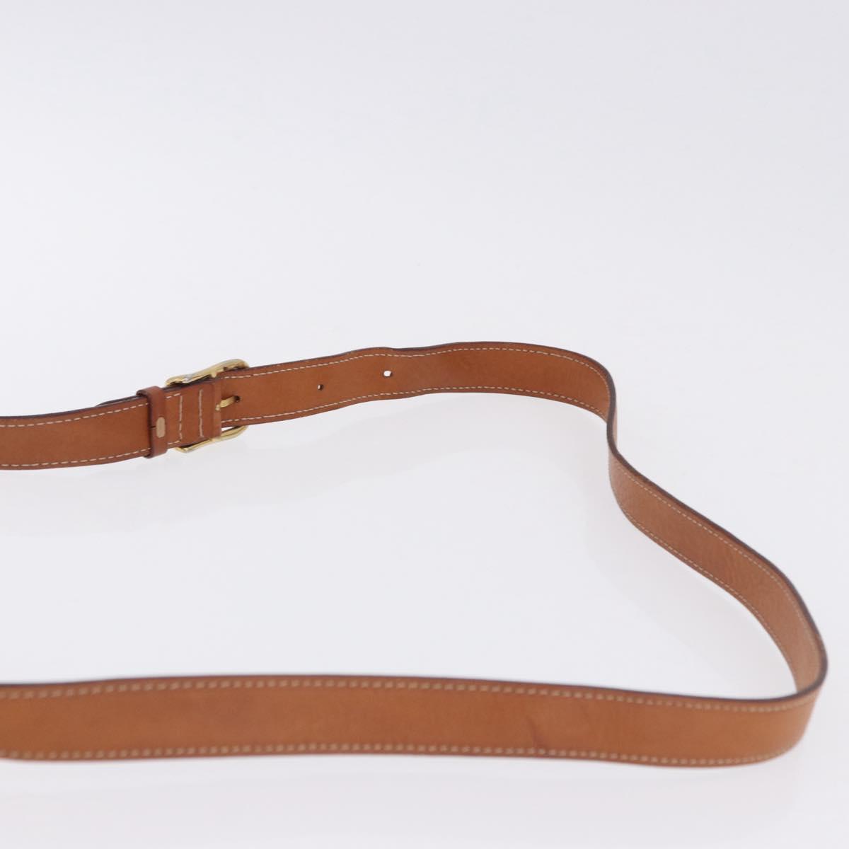 CELINE Macadam Canvas Shoulder Bag PVC Leather Brown Gold Auth 182419