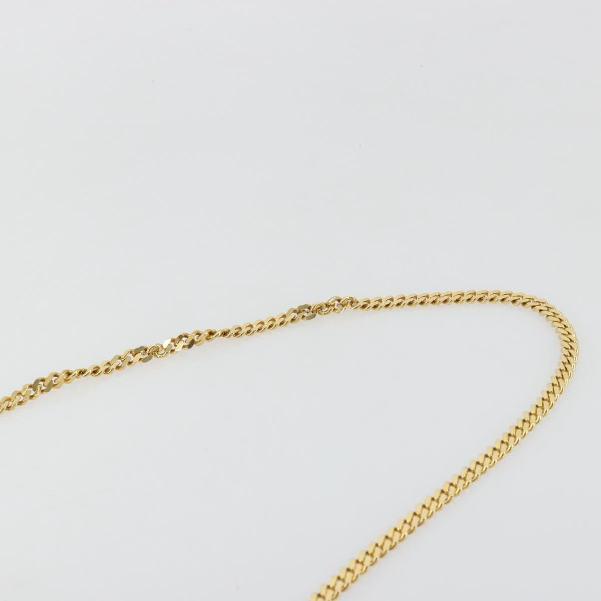 CELINE Chain Shoulder Bag Leather Black Gold Auth 182421V