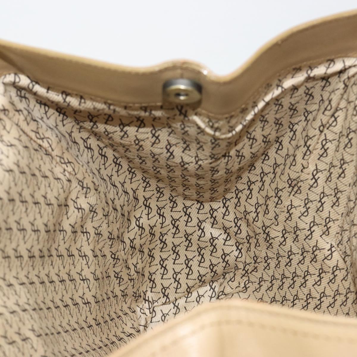 SAINT LAURENT Tote Bag PVC Canvas Brown Auth 182427