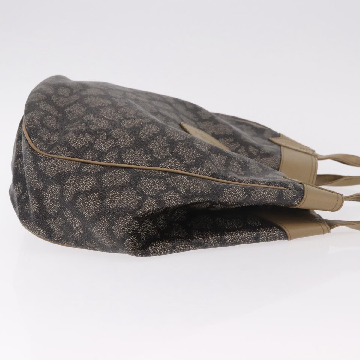 SAINT LAURENT Tote Bag PVC Canvas Brown Auth 182427