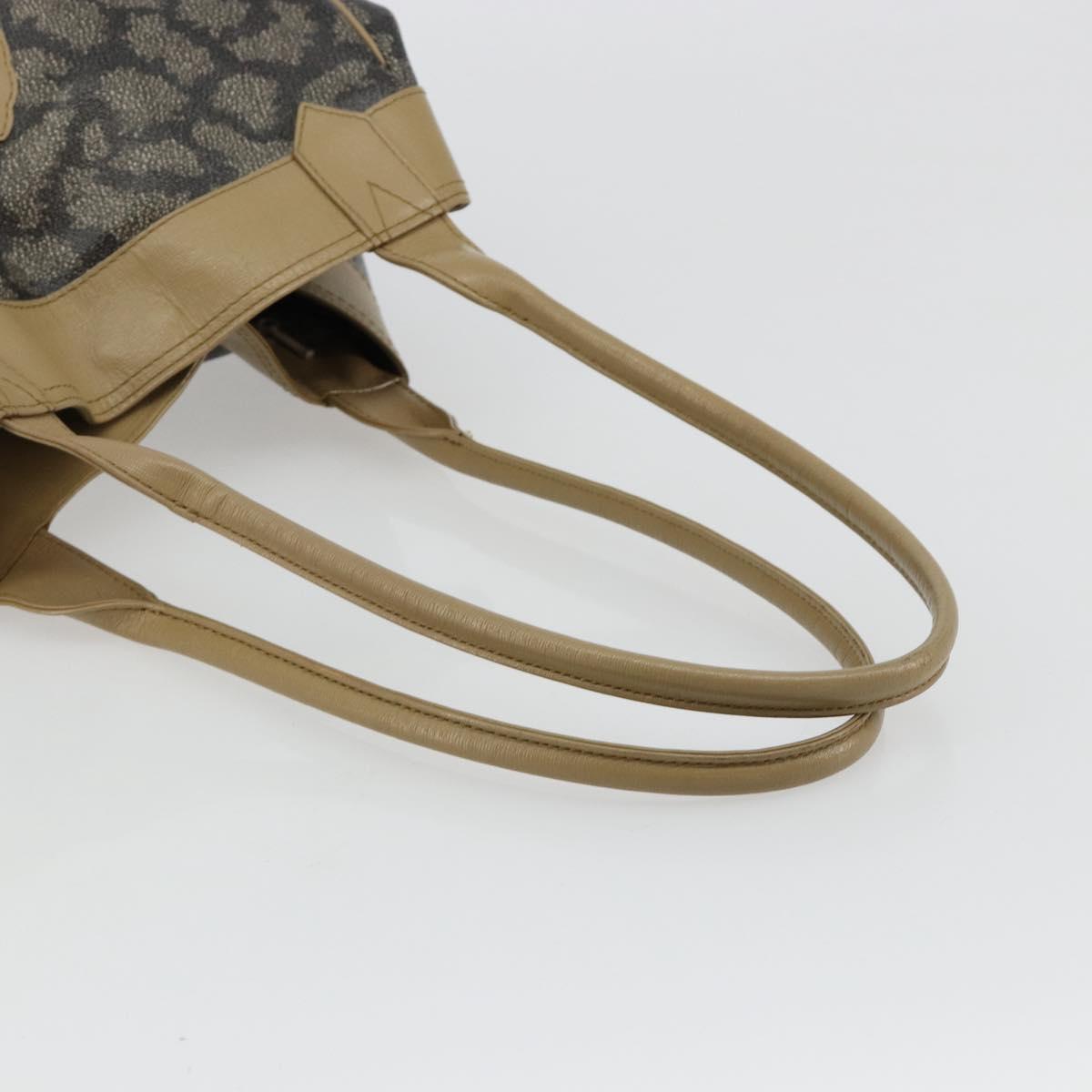 SAINT LAURENT Tote Bag PVC Canvas Brown Auth 182427