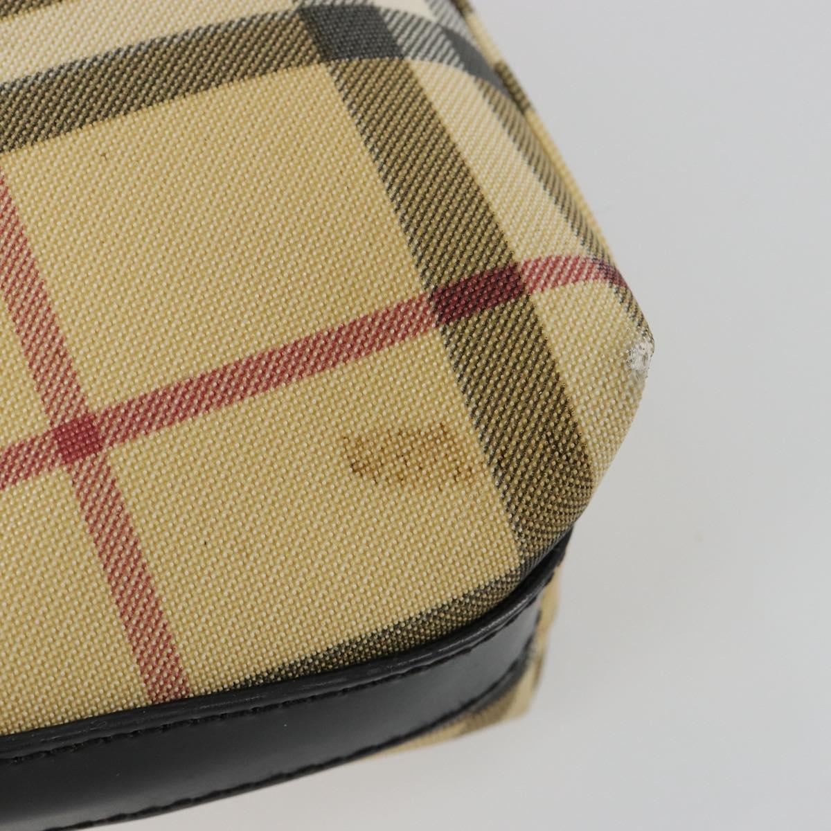 BURBERRY Nova Check Shoulder Bag PVC Beige Auth 182439