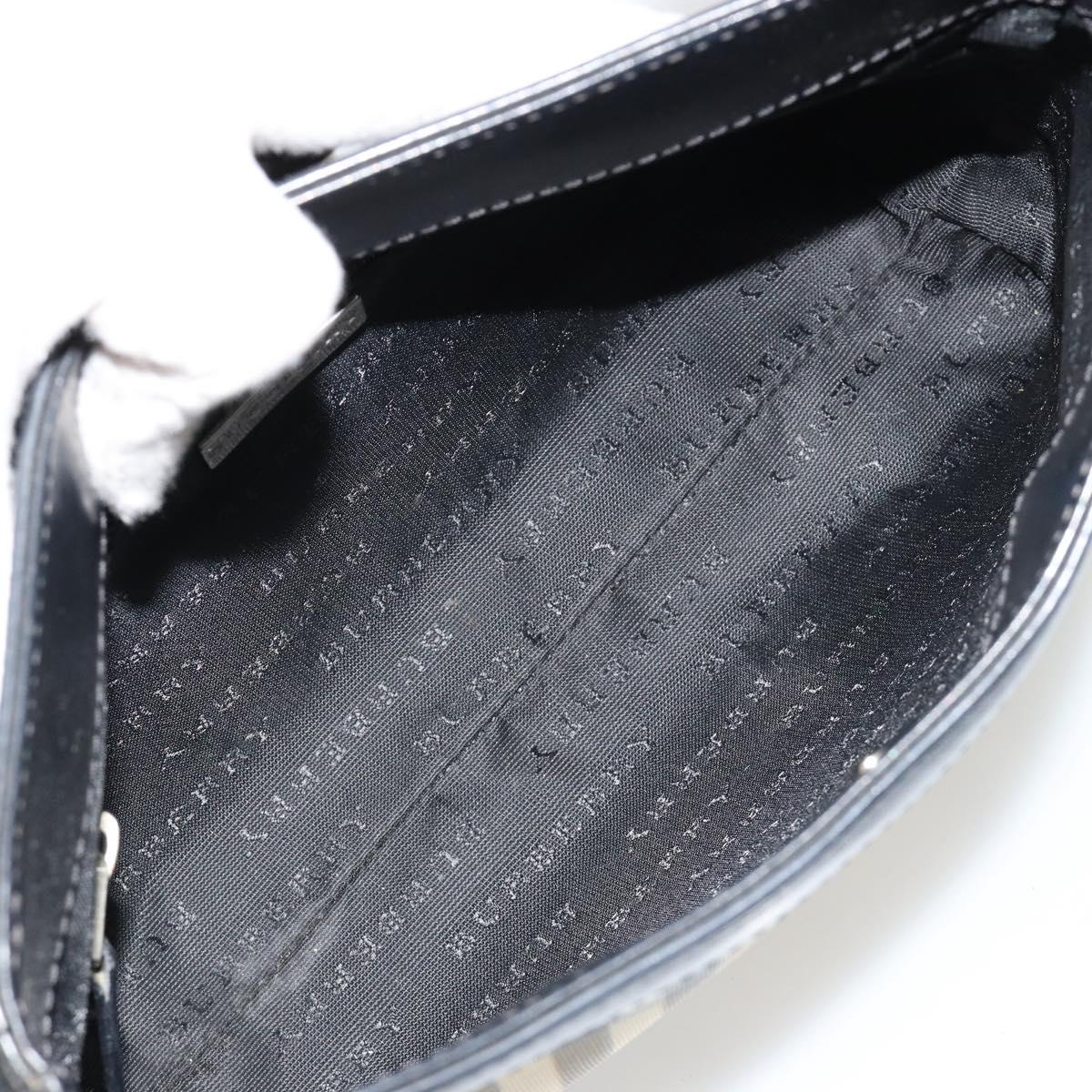 BURBERRY Nova Check Shoulder Bag PVC Beige Auth 182439