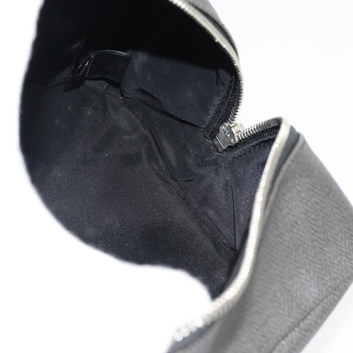 BVLGARI Clutch Bag PVC Gray Silver Auth 182460A