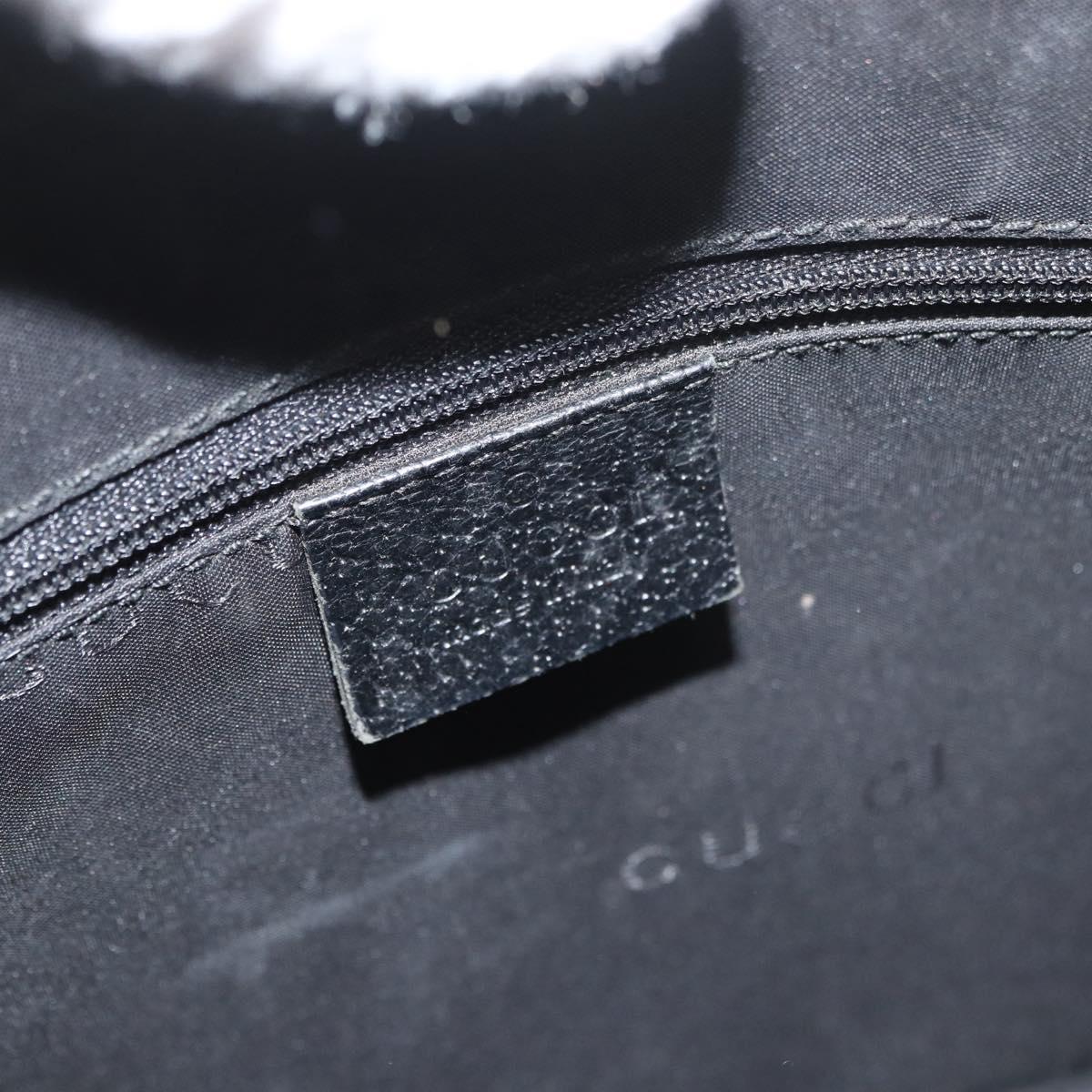GUCCI Jackie Hand Bag Leather Black Silver 002 1073 1705 Auth 182463A