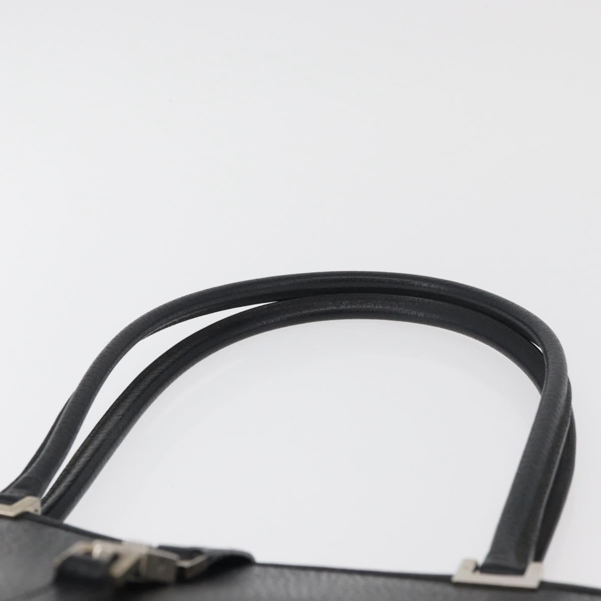 GUCCI Jackie Hand Bag Leather Black Silver 002 1073 1705 Auth 182463A
