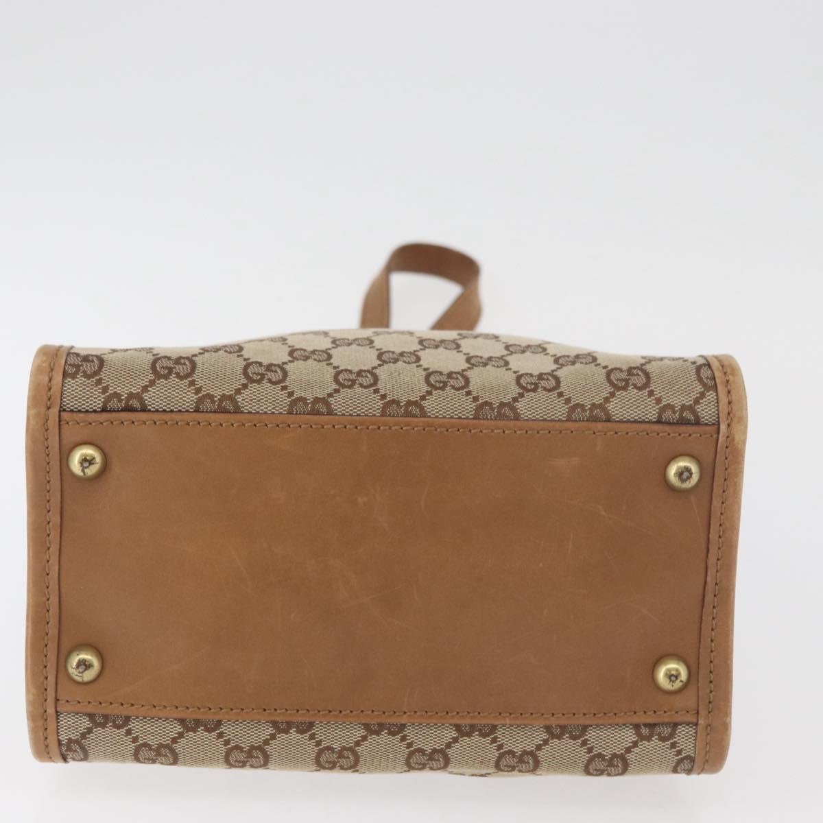 GUCCI GG Canvas Shoulder Bag Beige Gold 110292 Auth 182469