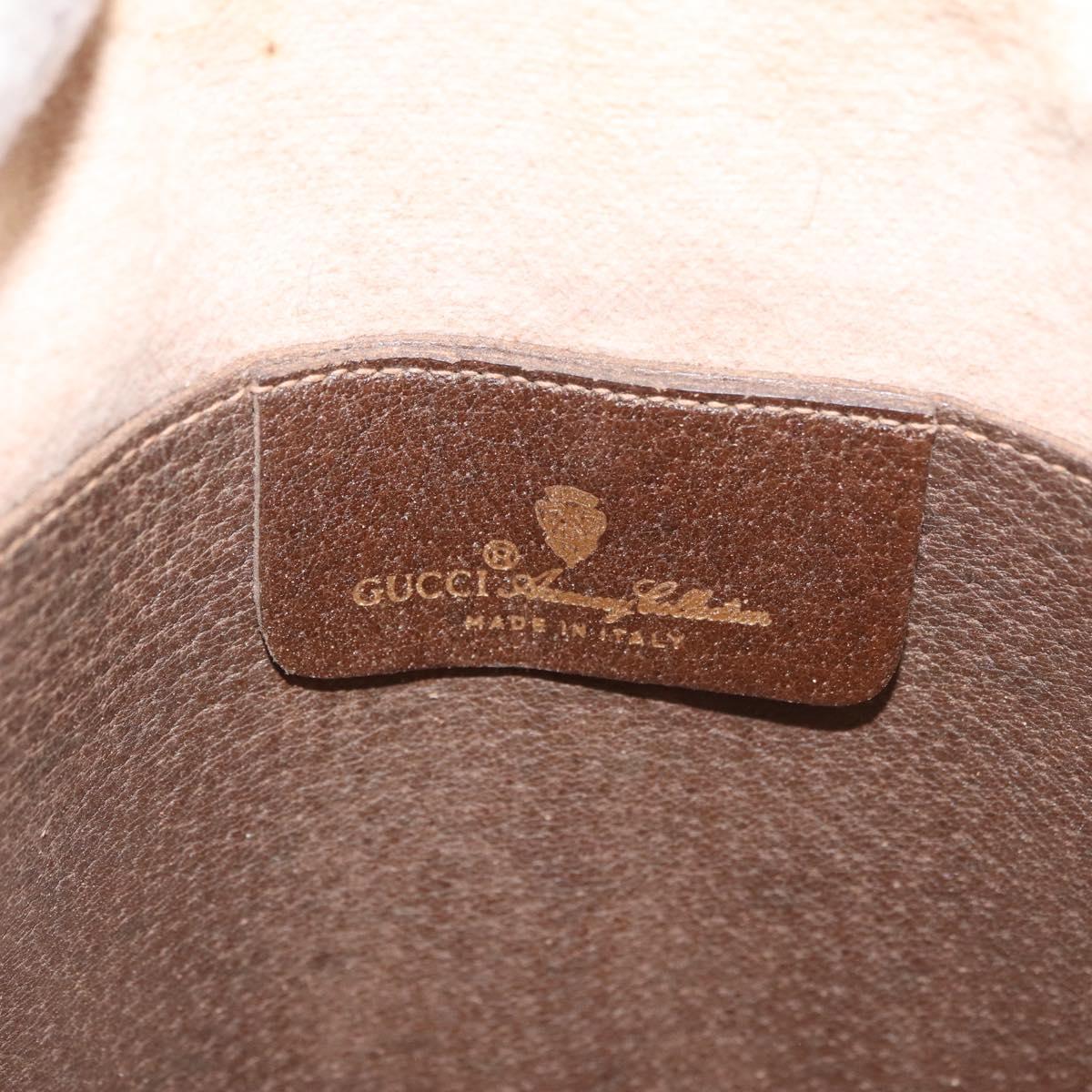 GUCCI GG Supreme Web Sherry Line Bag PVC Beige Gold 904 02 047 Auth 182470
