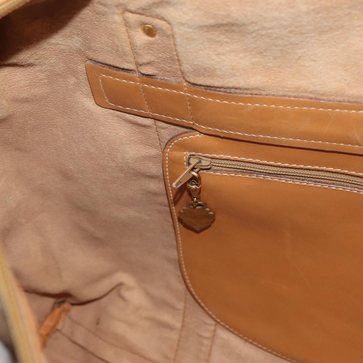 GUCCI Micro GG Supreme Hand Bag PVC Beige Gold Auth 182499