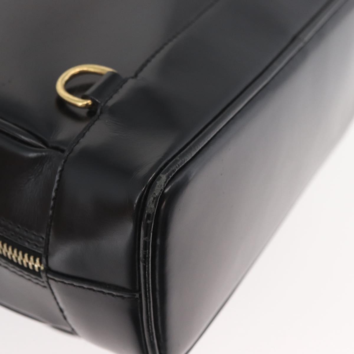 GUCCI Bamboo Body Bag Patent leather Brown Gold 003 3444 0127 Auth 182503
