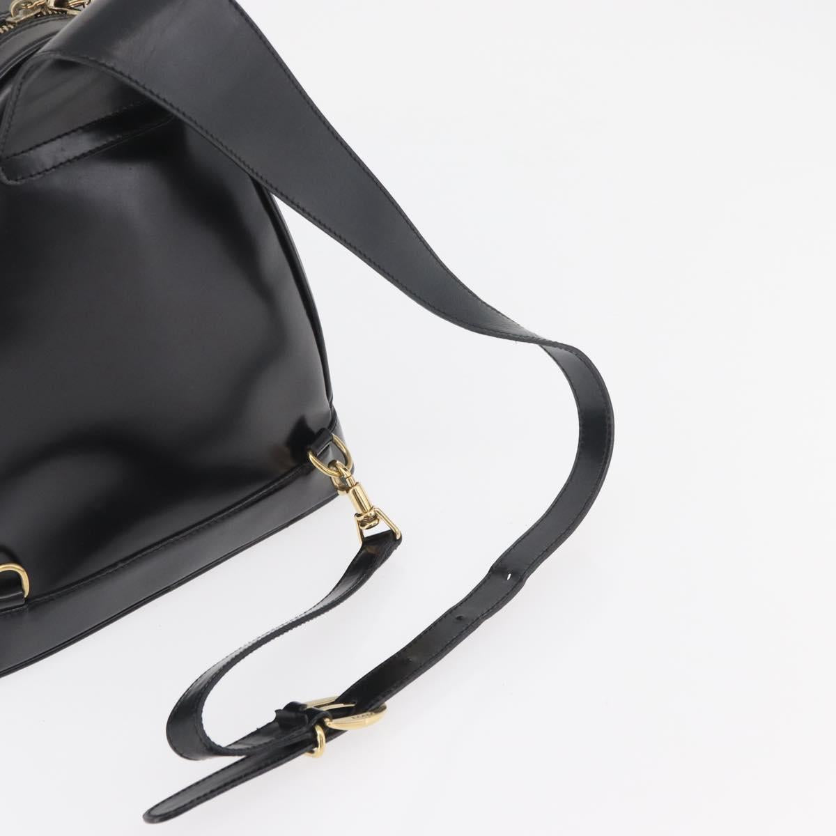 GUCCI Bamboo Body Bag Patent leather Brown Gold 003 3444 0127 Auth 182503