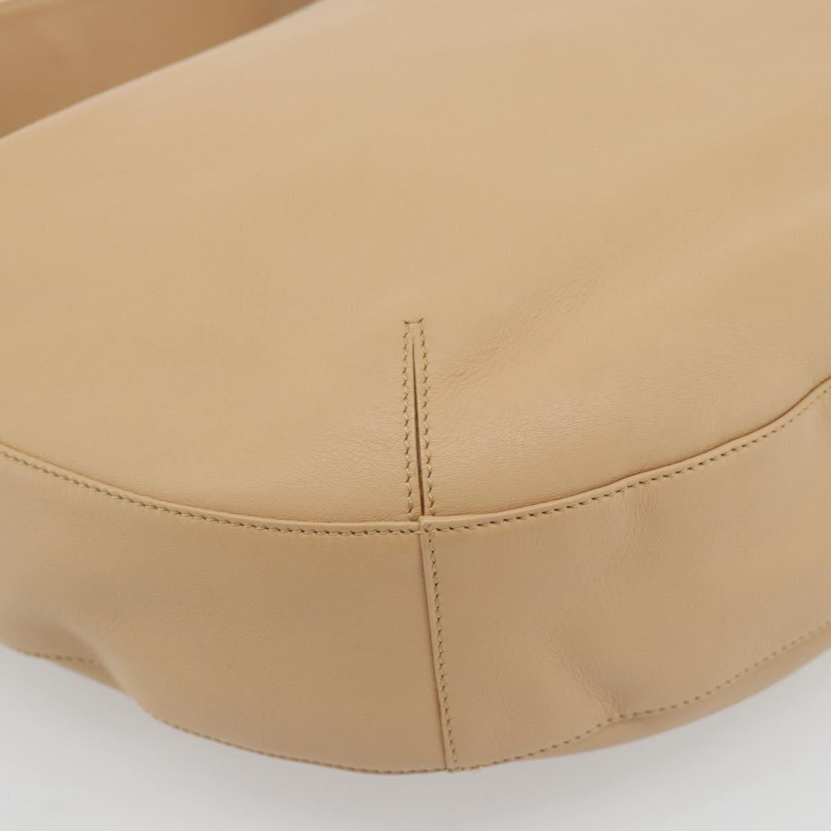 CARTIER Trinity Shoulder Bag Leather Beige Auth 182527V