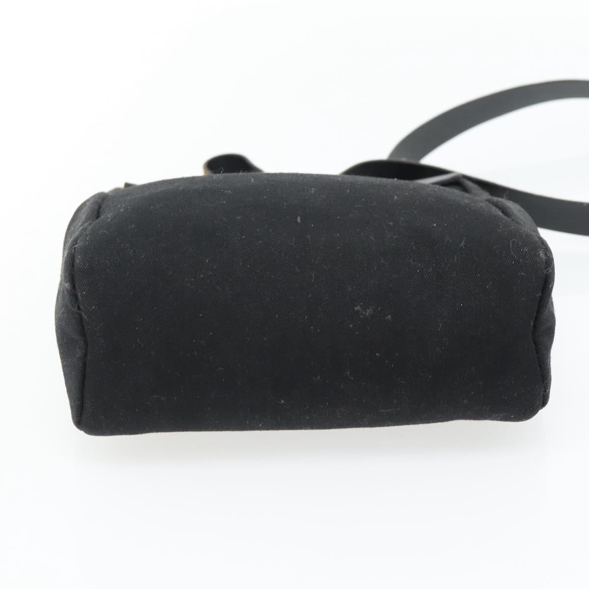 HERMES Herbag TPM Shoulder Bag Canvas Black Auth 182534
