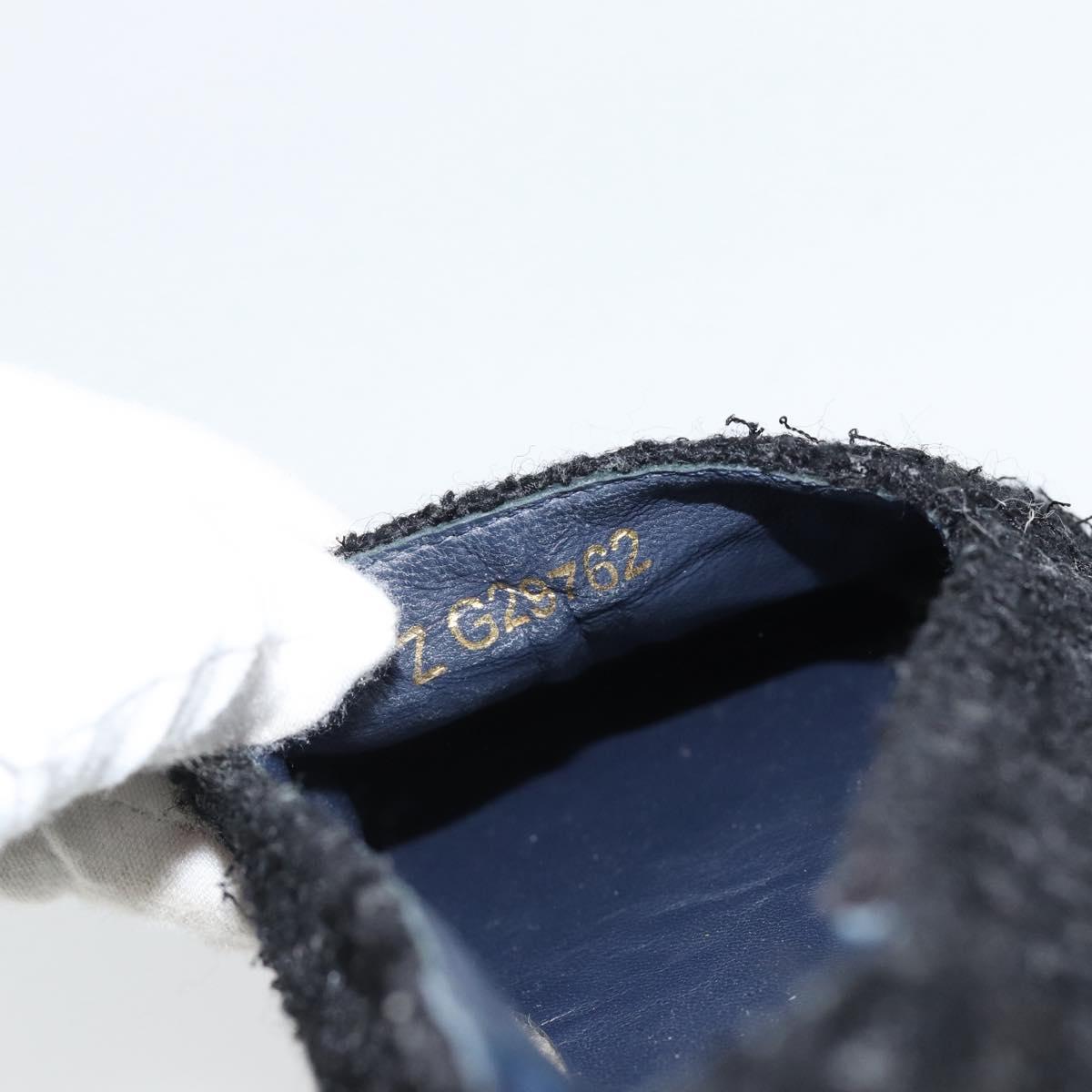 CHANEL Espadrilles Sandals Tweed Black CC Auth 182538M