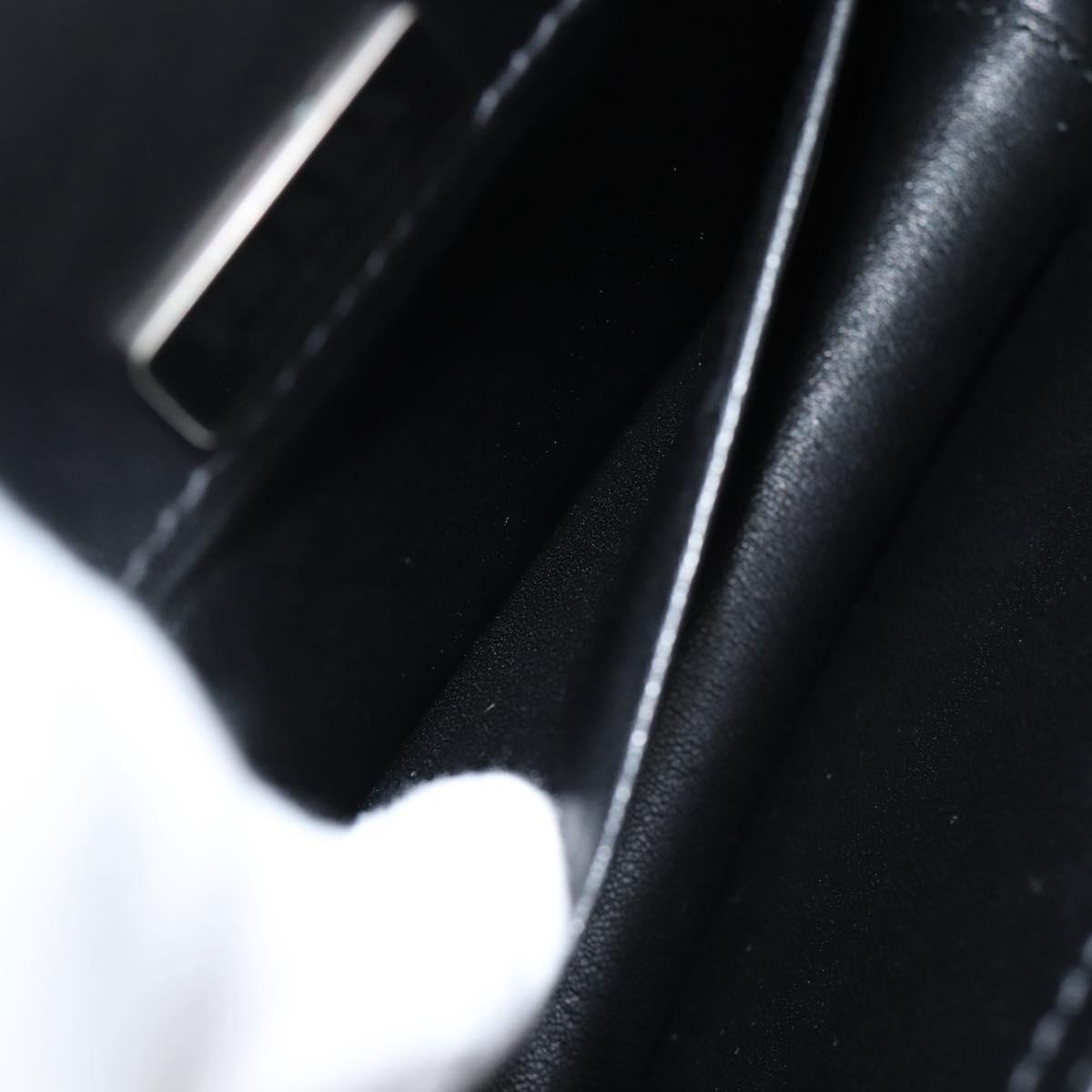 PRADA Chain Shoulder Bag Leather Black Auth 182547M